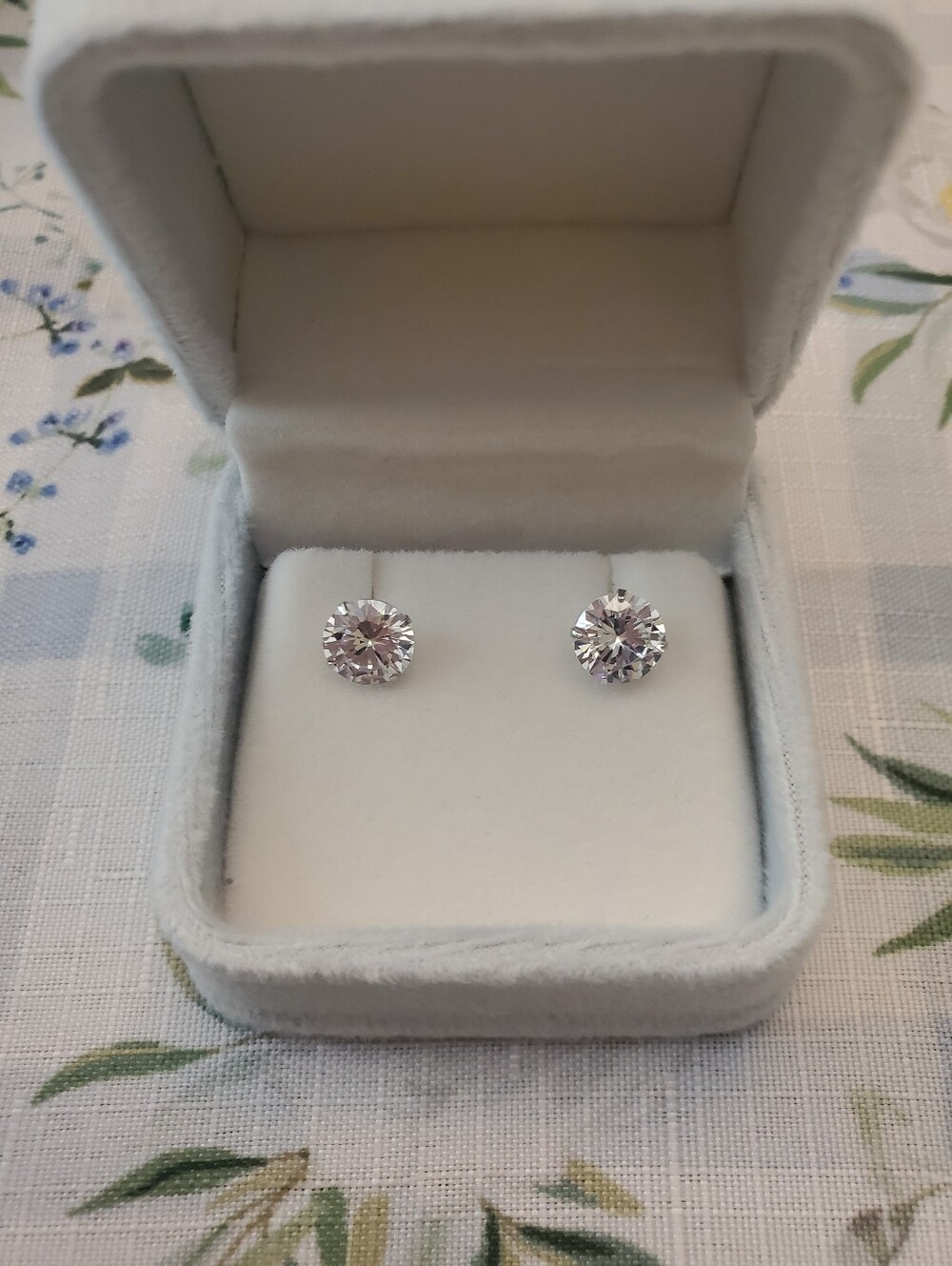 Cubic Zirconia Sterling Silver Stud Earrings - 5mm
